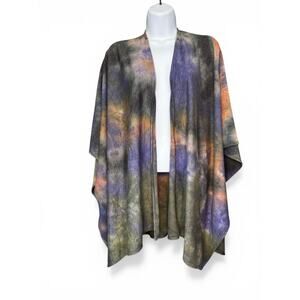 NWT Earthbound Trading Co Tie Dye Kimono Cardigan Open Front Boho One Size
